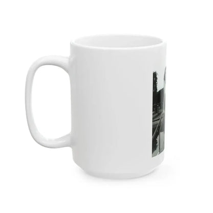 Faith Domergue #238 - Remade B&W 8x10 Full Full Body 2-Piece Swimsuit Cheesecake Photo HQ Re-Print (Vintage Female Icon) White Coffee Mug - Go Mug Yourself