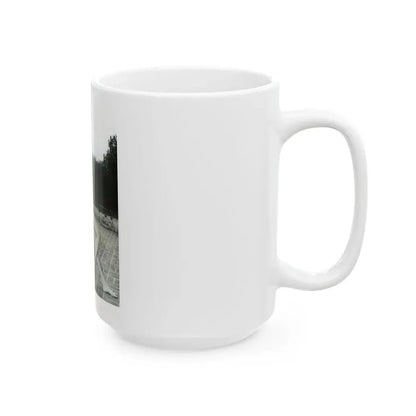 Faith Domergue #238 - Remade B&W 8x10 Full Full Body 2-Piece Swimsuit Cheesecake Photo HQ Re-Print (Vintage Female Icon) White Coffee Mug - Go Mug Yourself