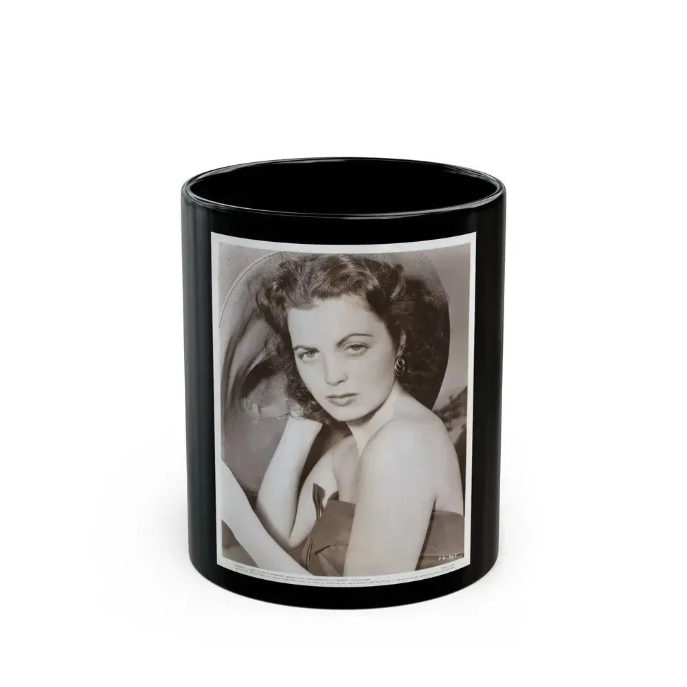 Faith Domergue #239 - Vintage B&W 8x10 Upper Body Promo Photo for ''Where Danger Lives'' '50 (Vintage Female Icon) Black Coffee Mug 11oz - Go Mug Yourself