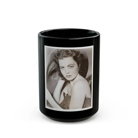 Faith Domergue #239 - Vintage B&W 8x10 Upper Body Promo Photo for ''Where Danger Lives'' '50 (Vintage Female Icon) Black Coffee Mug 15oz - Go Mug Yourself