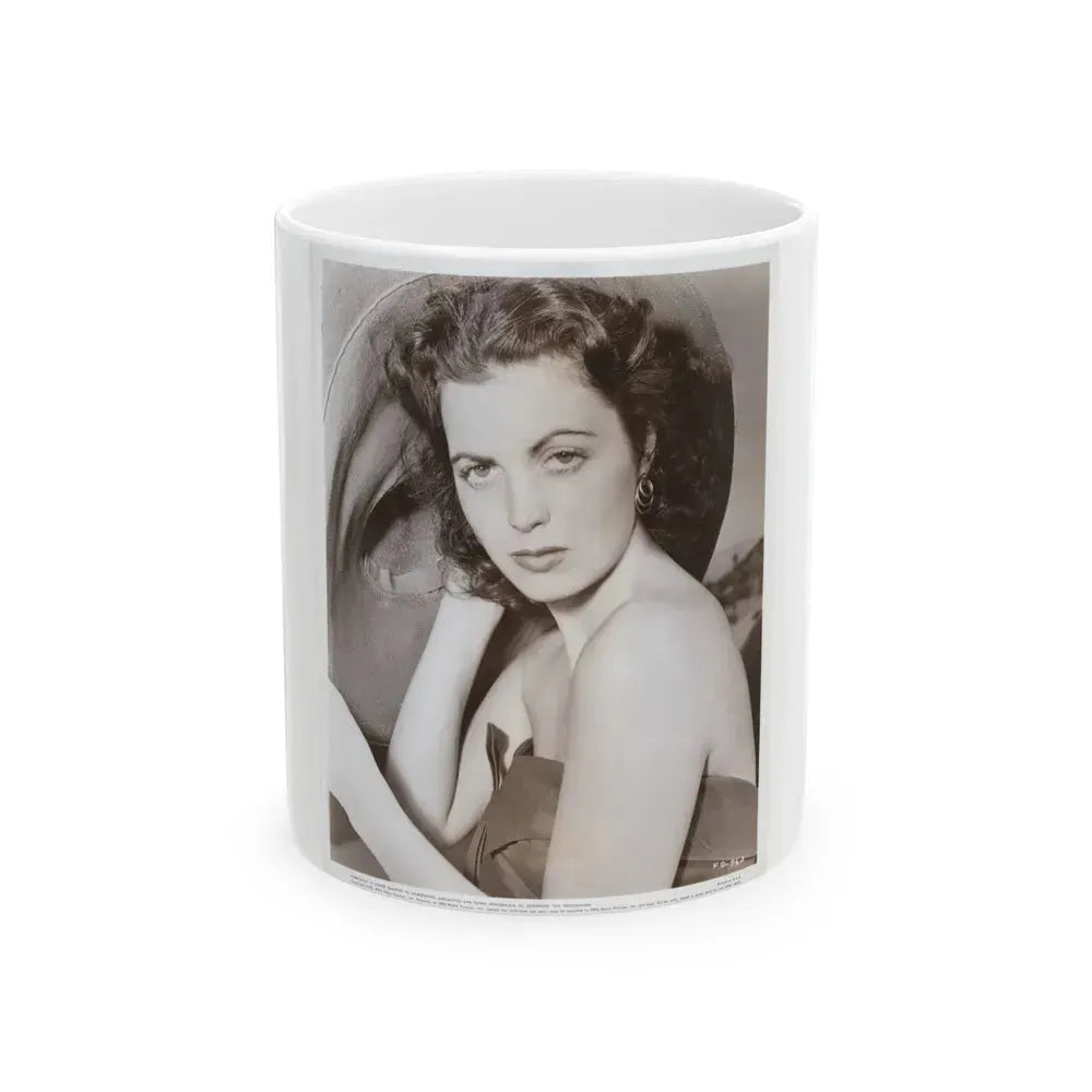Faith Domergue #239 - Vintage B&W 8x10 Upper Body Promo Photo for ''Where Danger Lives'' '50 (Vintage Female Icon) White Coffee Mug 11oz - Go Mug Yourself