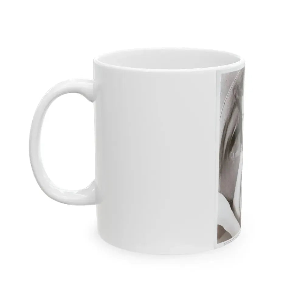 Faith Domergue #239 - Vintage B&W 8x10 Upper Body Promo Photo for ''Where Danger Lives'' '50 (Vintage Female Icon) White Coffee Mug - Go Mug Yourself