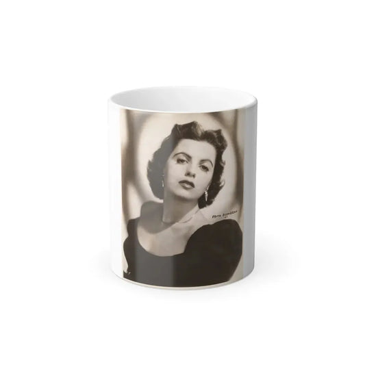 Faith Domergue #240 - Vintage B&W Upper Body Portrait Photo from 50's (Vintage Female Icon) Color Changing Mug 11oz 11oz - Go Mug Yourself