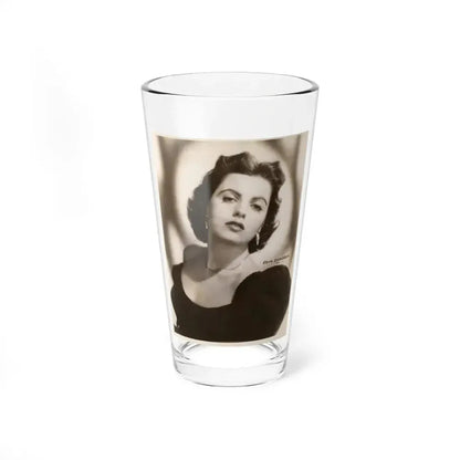 Faith Domergue #240 - Vintage B&W Upper Body Portrait Photo from 50's (Vintage Female Icon) Pint Glass 16oz 16oz - Go Mug Yourself
