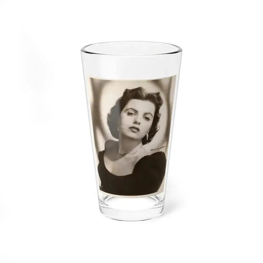 Faith Domergue #240 - Vintage B&W Upper Body Portrait Photo from 50's (Vintage Female Icon) Pint Glass 16oz 16oz - Go Mug Yourself
