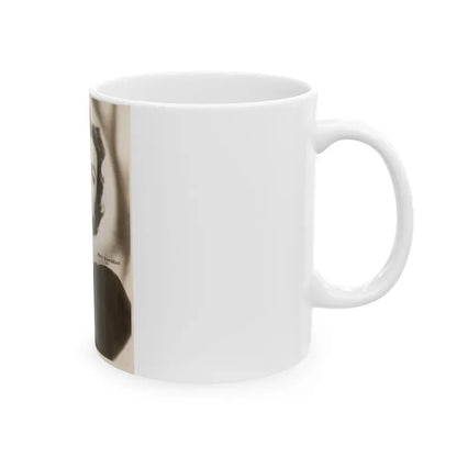Faith Domergue #240 - Vintage B&W Upper Body Portrait Photo from 50's (Vintage Female Icon) White Coffee Mug - Go Mug Yourself