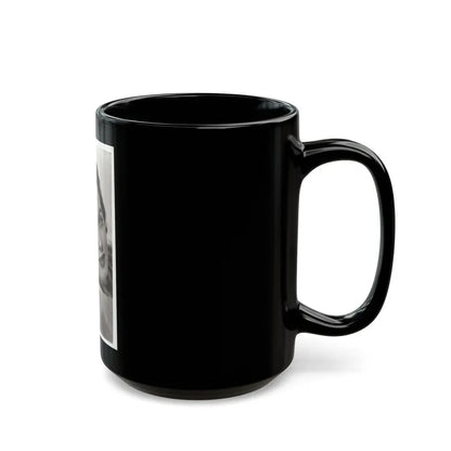 Faith Domergue #241 - Vintage B&W 3.5x5 Portrait Photo Postcard (Vintage Female Icon) Black Coffee Mug - Go Mug Yourself