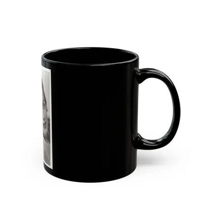 Faith Domergue #241 - Vintage B&W 3.5x5 Portrait Photo Postcard (Vintage Female Icon) Black Coffee Mug - Go Mug Yourself