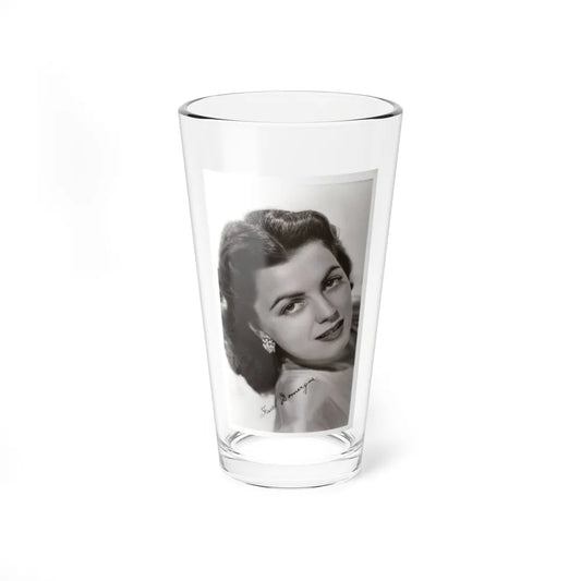 Faith Domergue #241 - Vintage B&W 3.5x5 Portrait Photo Postcard (Vintage Female Icon) Pint Glass 16oz-16oz-Go Mug Yourself