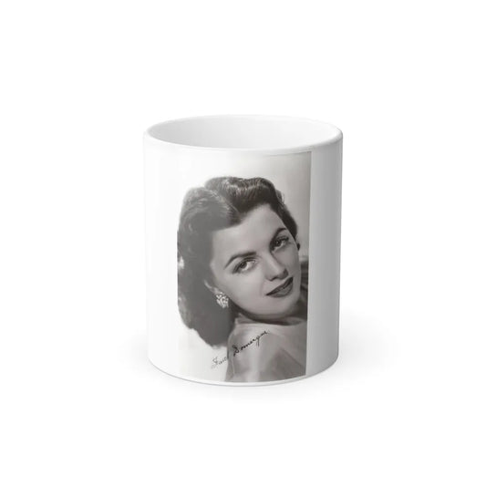 Faith Domergue #241 - Vintage B&W 3.5x5 Portrait Photo Postcard (Vintage Female Icons) Color Changing Mug 11oz-11oz-Go Mug Yourself