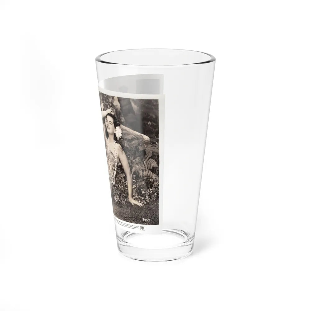 Faith Domergue #242 - Vintage B&W 8x10 Full Body 1-Piece Hawian Style Leggy Barefoot Swimuit Cheesecake Photo (Vintage Female Icon) Pint Glass 16oz-Go Mug Yourself