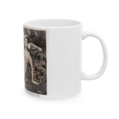 Faith Domergue #242 - Vintage B&W 8x10 Full Body 1-Piece Hawian Style Leggy Barefoot Swimuit Cheesecake Photo (Vintage Female Icon) White Coffee Mug-Go Mug Yourself