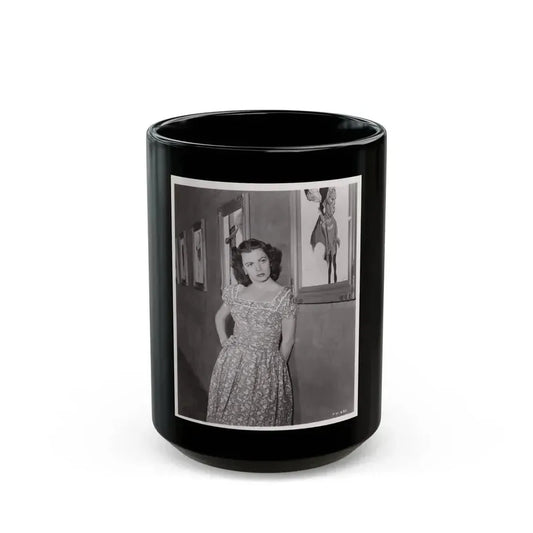 Faith Domergue #31 (Vintage Female Icon) Black Coffee Mug 15oz - Go Mug Yourself