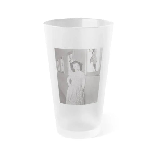 Faith Domergue #31 (Vintage Female Icon) Frosted Pint Glass 16oz 16oz Frosted - Go Mug Yourself