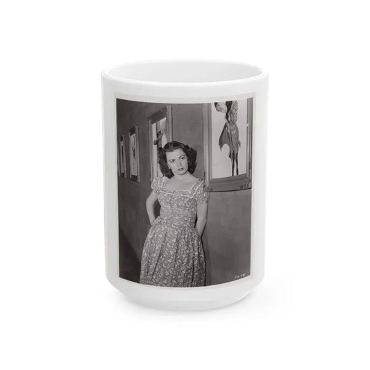Faith Domergue #31 (Vintage Female Icon) White Coffee Mug 15oz - Go Mug Yourself