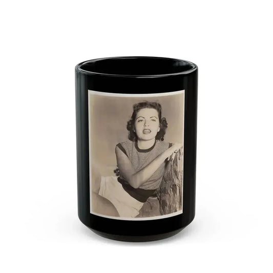 Faith Domergue #32 (Vintage Female Icon) Black Coffee Mug 15oz - Go Mug Yourself