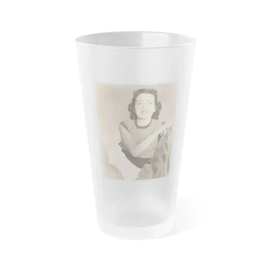 Faith Domergue #32 (Vintage Female Icon) Frosted Pint Glass 16oz 16oz Frosted - Go Mug Yourself