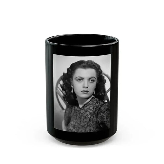 Faith Domergue #33 (Vintage Female Icon) Black Coffee Mug 15oz - Go Mug Yourself