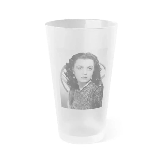 Faith Domergue #33 (Vintage Female Icon) Frosted Pint Glass 16oz 16oz Frosted - Go Mug Yourself