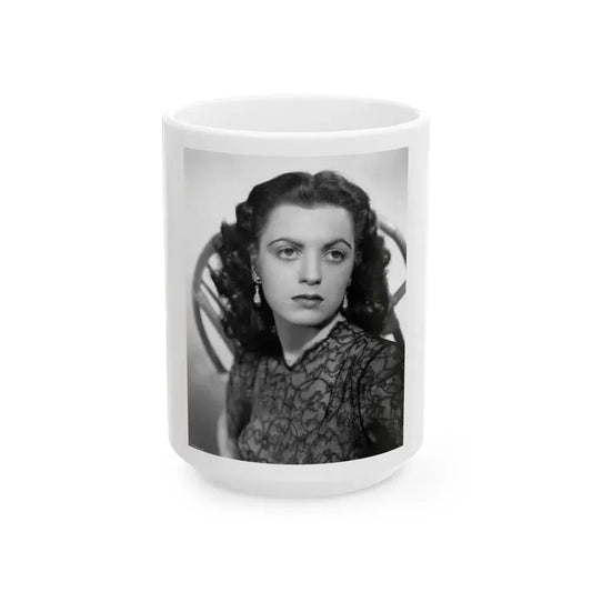 Faith Domergue #33 (Vintage Female Icon) White Coffee Mug 15oz - Go Mug Yourself