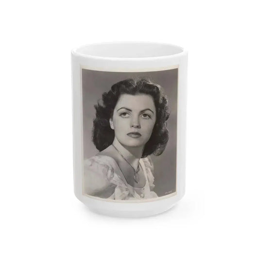 Faith Domergue #38 (Vintage Female Icon) White Coffee Mug 15oz - Go Mug Yourself