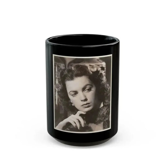 Faith Domergue #42 (Vintage Female Icon) Black Coffee Mug 15oz - Go Mug Yourself