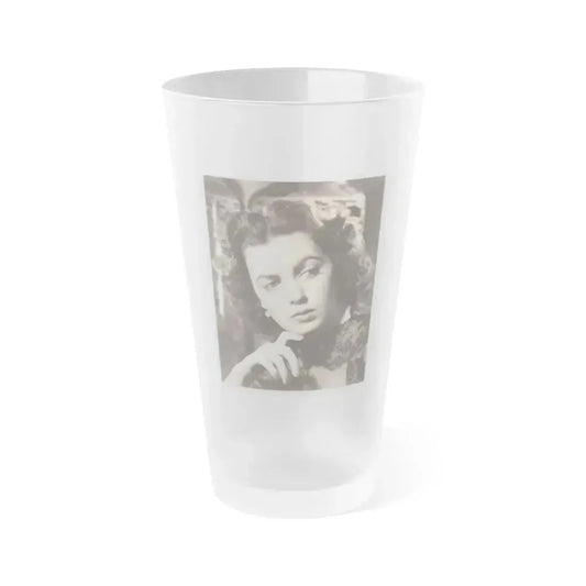 Faith Domergue #42 (Vintage Female Icon) Frosted Pint Glass 16oz 16oz Frosted - Go Mug Yourself