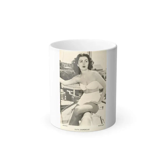 Faith Domergue #47 1 (Vintage Female Icon) Color Changing Coffee Mug 11oz - Go Mug Yourself