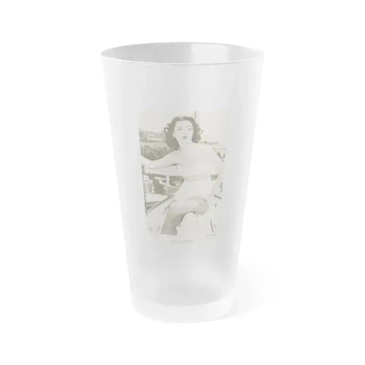 Faith Domergue #47 1 (Vintage Female Icon) Frosted Pint Glass 16oz 16oz Frosted - Go Mug Yourself