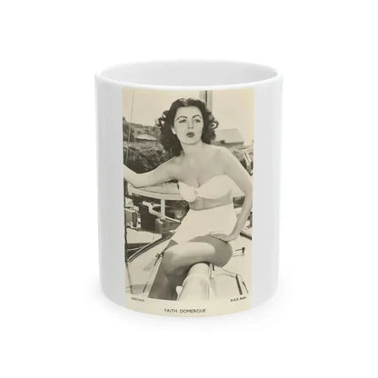 Faith Domergue #47 1 (Vintage Female Icon) White Coffee Mug 11oz - Go Mug Yourself