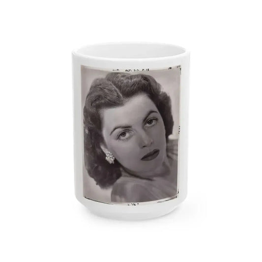 Faith Domergue #48 (Vintage Female Icon) White Coffee Mug 15oz - Go Mug Yourself