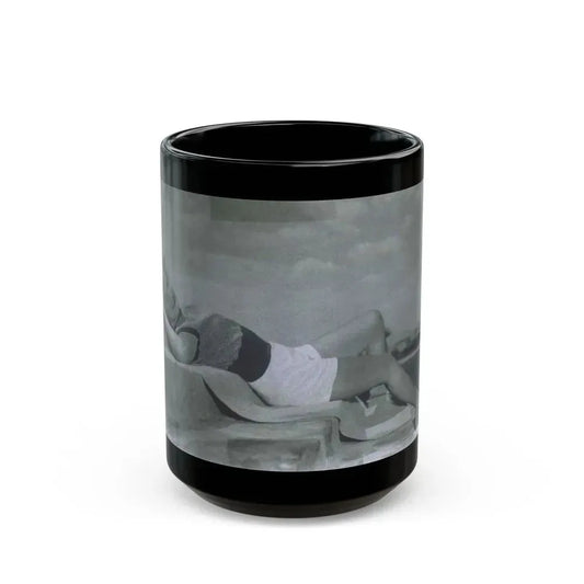 Faith Domergue #55 (Vintage Female Icon) Black Coffee Mug 15oz - Go Mug Yourself