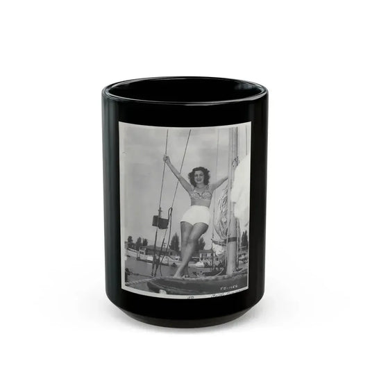 Faith Domergue #57 (Vintage Female Icon) Black Coffee Mug 15oz - Go Mug Yourself
