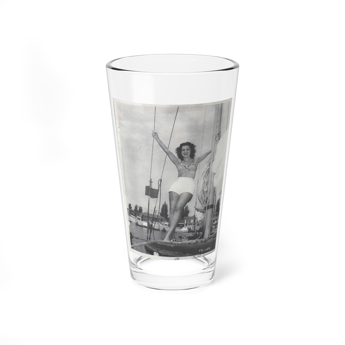 Faith Domergue #57 (Vintage Female Icon) Pint Glass 16oz-16oz-Go Mug Yourself