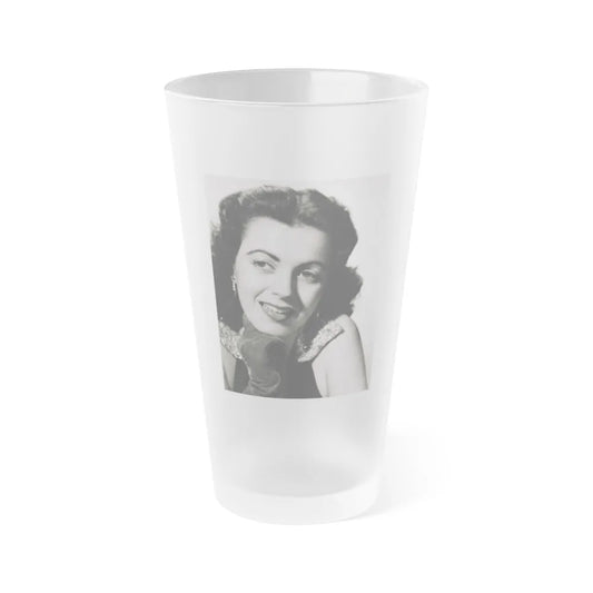 Faith Domergue #64 1 (Vintage Female Icon) Frosted Pint Glass 16oz-16oz-Frosted-Go Mug Yourself