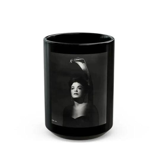 Faith Domergue #65 (Vintage Female Icon) Black Coffee Mug 15oz - Go Mug Yourself