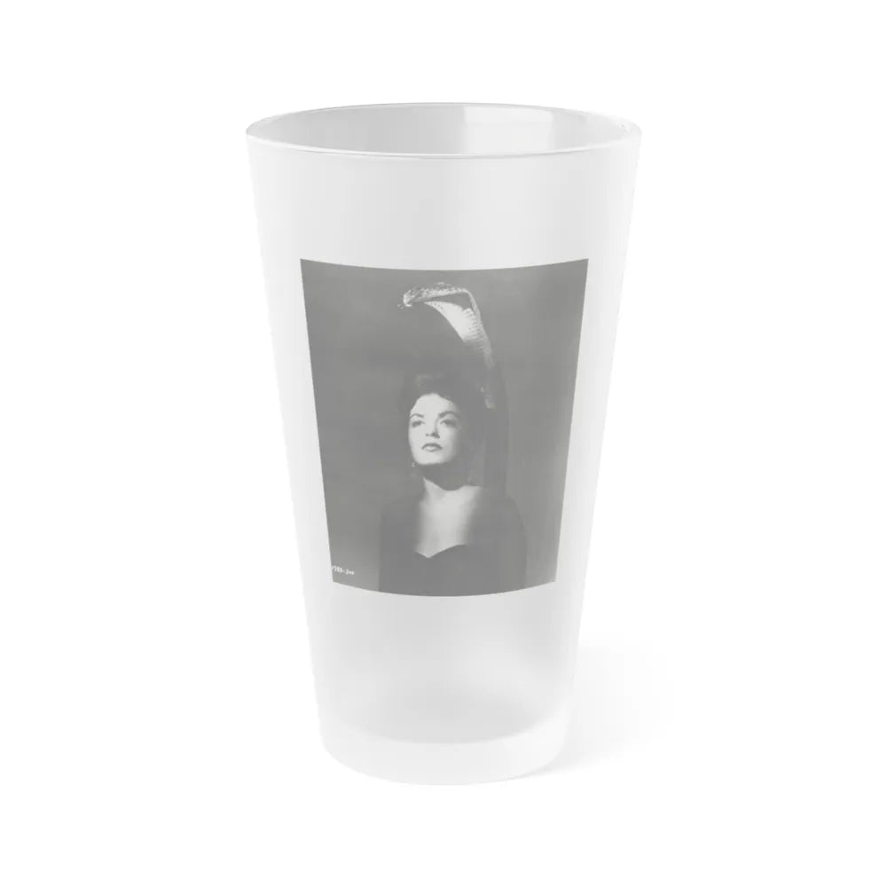 Faith Domergue #65 (Vintage Female Icon) Frosted Pint Glass 16oz-16oz-Frosted-Go Mug Yourself