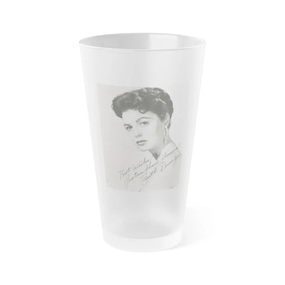 Faith Domergue #70 (Vintage Female Icon) Frosted Pint Glass 16oz-16oz-Frosted-Go Mug Yourself