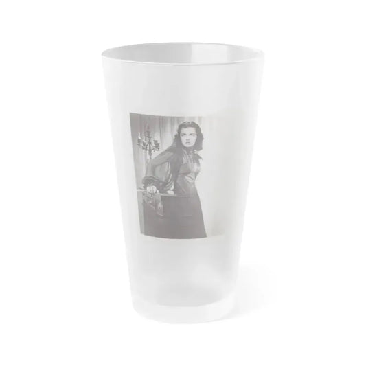Faith Domergue #72 (Vintage Female Icon) Frosted Pint Glass 16oz 16oz Frosted - Go Mug Yourself