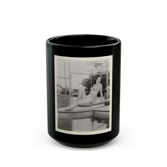 Faith Domergue #73 (Vintage Female Icon) Black Coffee Mug 15oz - Go Mug Yourself