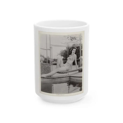 Faith Domergue #73 (Vintage Female Icon) White Coffee Mug 15oz - Go Mug Yourself