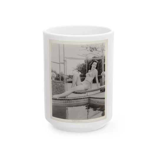 Faith Domergue #73 (Vintage Female Icon) White Coffee Mug 15oz - Go Mug Yourself