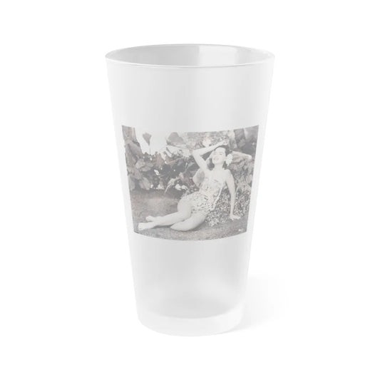 Faith Domergue #75 (Vintage Female Icon) Frosted Pint Glass 16oz-16oz-Frosted-Go Mug Yourself