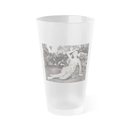 Faith Domergue #75 (Vintage Female Icon) Frosted Pint Glass 16oz 16oz Frosted - Go Mug Yourself