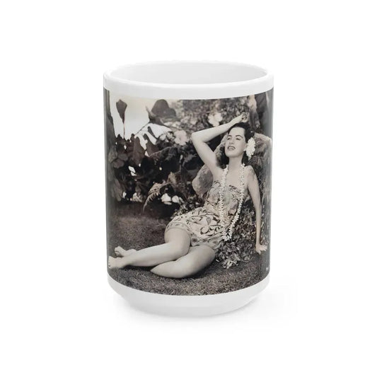 Faith Domergue #75 (Vintage Female Icon) White Coffee Mug 15oz - Go Mug Yourself