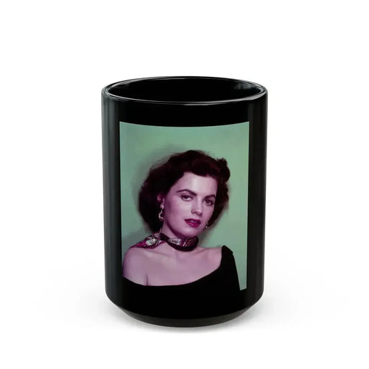 Faith Domergue #81 (Vintage Female Icon) Black Coffee Mug 15oz - Go Mug Yourself