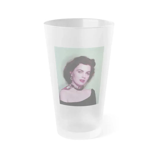 Faith Domergue #81 (Vintage Female Icon) Frosted Pint Glass 16oz 16oz Frosted - Go Mug Yourself