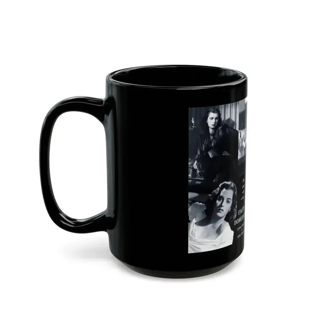 Faith Domergue #82 - Wallpaper (Vintage Female Icon) Black Coffee Mug - Go Mug Yourself