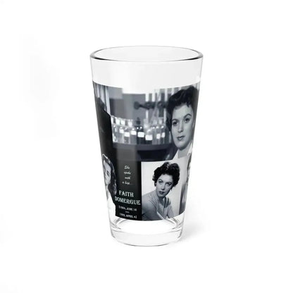 Faith Domergue #82 - Wallpaper (Vintage Female Icon) Pint Glass 16oz 16oz - Go Mug Yourself