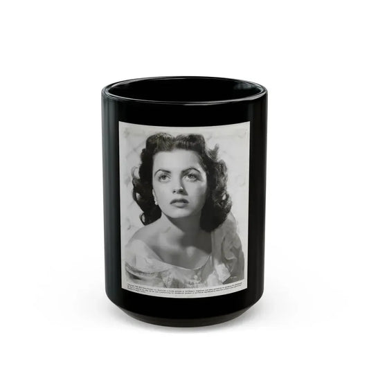 Faith Domergue #84 (Vintage Female Icon) Black Coffee Mug 15oz - Go Mug Yourself